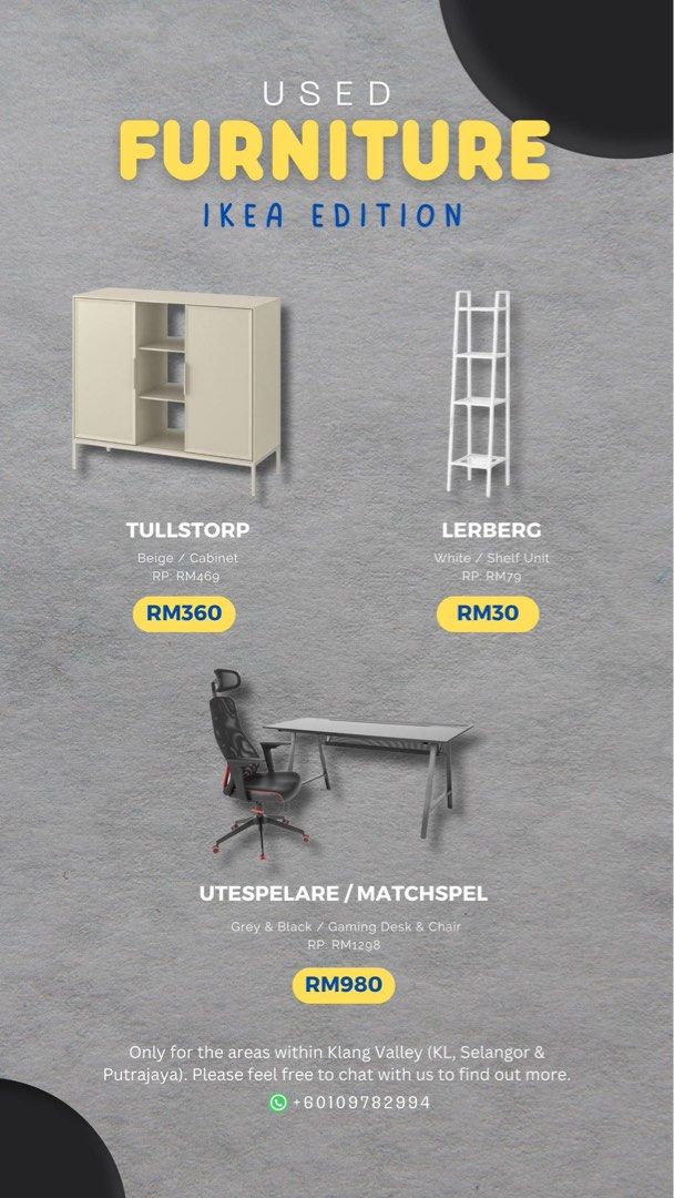 IKEA furniture for SALE, Furniture & Home Living, Furniture, Other Home