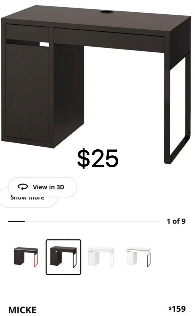 IKEA Micke Desk, Furniture & Home Living, Furniture, Tables & Sets on