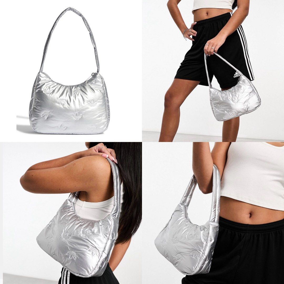 INSTOCKS Adidas Silver Puffy Mini Bag Women s Fashion Bags