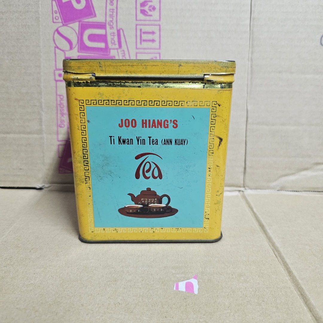 Joo Hiang’s Ti Kwan Yin Tea Ann Kuey Chinese tea container, Hobbies