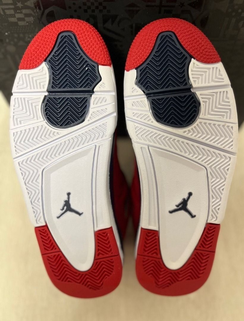 Jordan Air Jordan 4 se fiba gym red 低幫復古籃球鞋男女款黑紅, 男裝