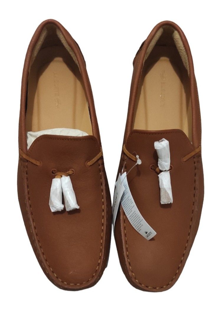Lacoste men's discount piloter leather moccasins