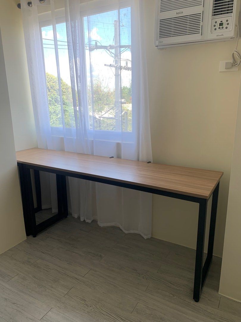 Laminated top sunlesh desk (black frame) (Category: Tables & Sets) located in Paranaque City. Submitted by bfria (Listing ID 1268205357, Image 1). Description: Laminated top sunlesh desk - black frame with gliders Dimensions: 160x50x74 40x50x74 👓 PLEASE READ 👓 📌 Item is secondhand unless stated New 📌 Color may vary due to lighting 📌 No meet-ups 📌 NO RUSH shipping 📌 The buyer will shoulder the shipping fee. 📌 Kindly manage your expectation