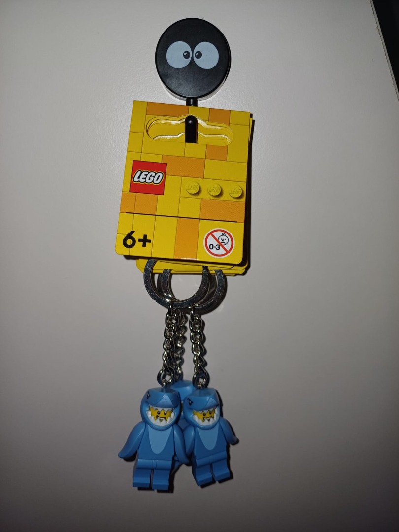 Lego shark suit guy keychain discount