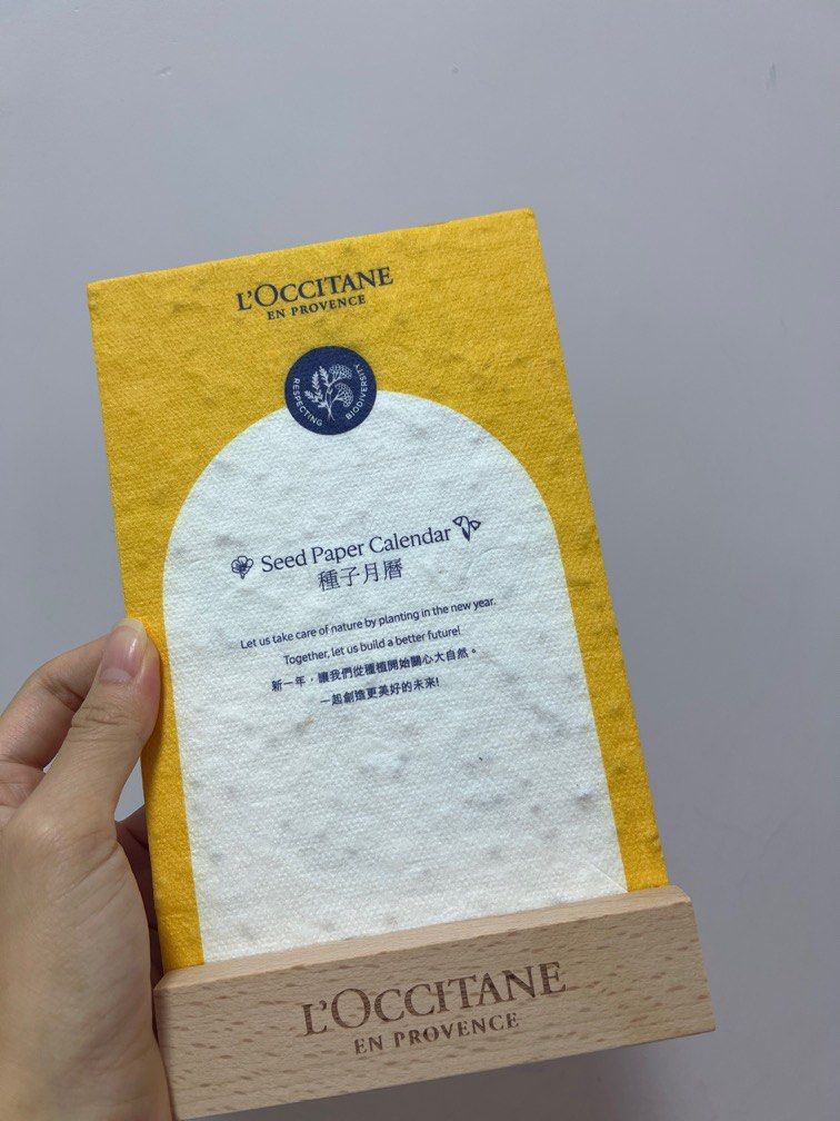 Loccitane 2024 Seed Calendar L’occitane 2024種子月曆, 興趣及遊戲, 手作＆自家設計, 文具