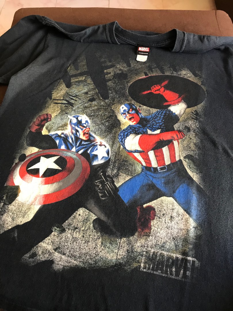 [Free Shipping] Marvel Mad Engine Captain America, Men's Fashion, Tops ...