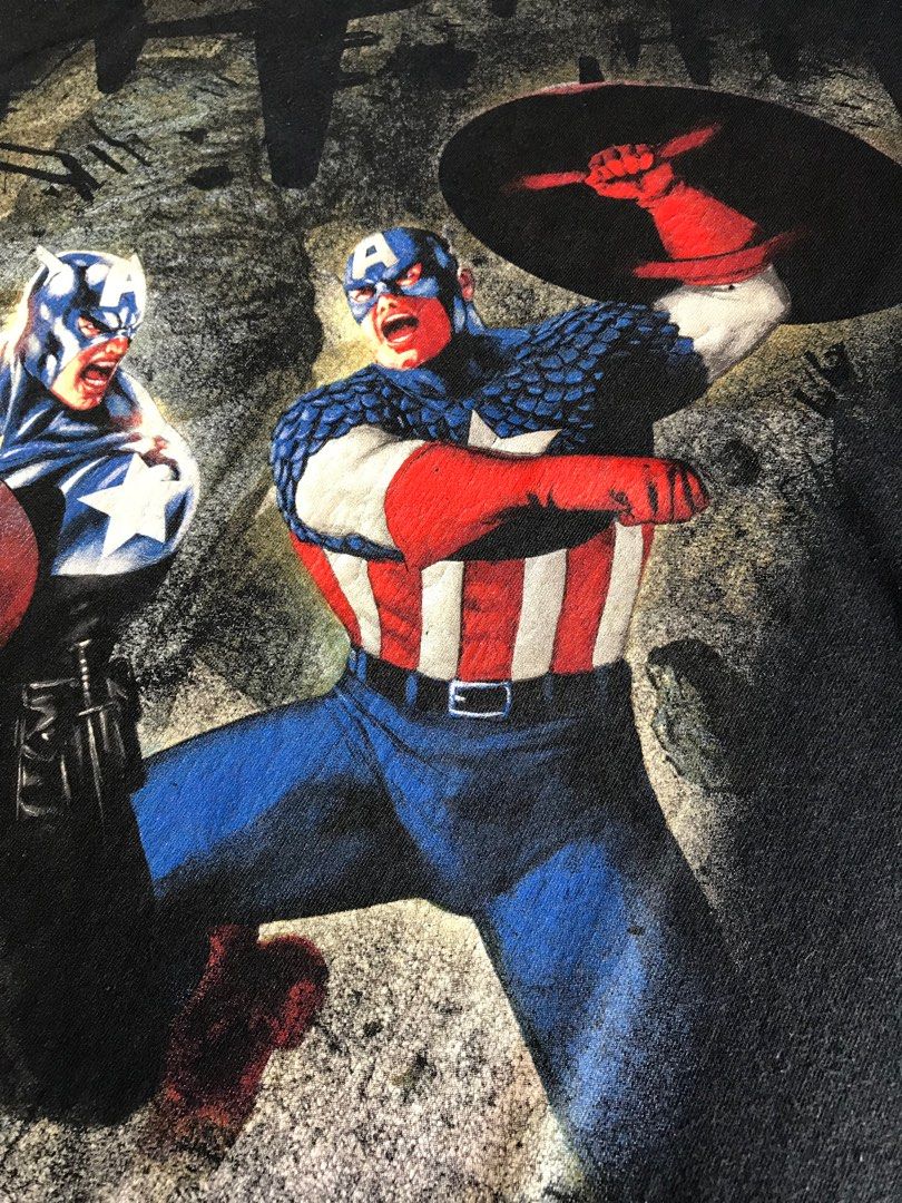 [Free Shipping] Marvel Mad Engine Captain America, Men's Fashion, Tops ...