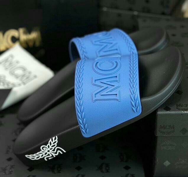 MCM slides Men s Fashion Footwear Flipflops and Slides on Carousell