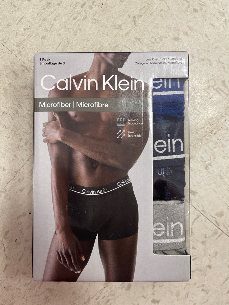 Men's Calvin Klein Microfibre Low Rise Trunk (Size M, 3 Pack