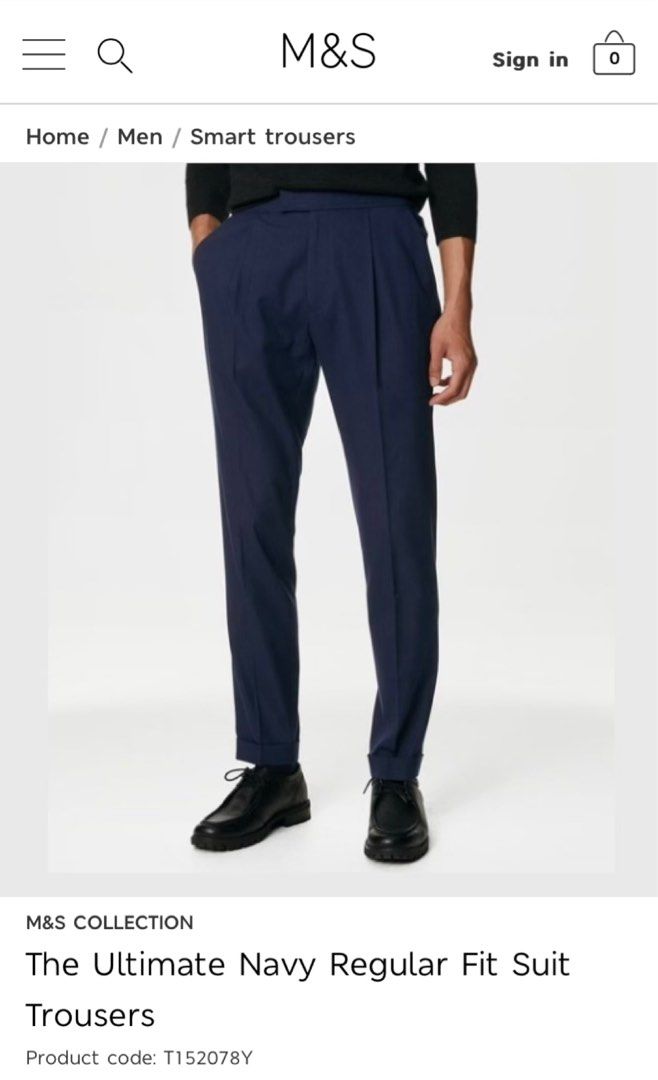 M and s men's trousers clearance