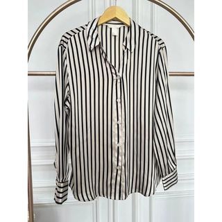 #NET# New!! New arrival Original HM long sleeve silk shirt