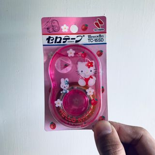 ニチバン｜NICHIBAN サンリオ Sanrio 日本三麗鷗 ハローキティセロテープ Hello Kitty Cellotape 凱蒂貓 膠帶台 絕版 1998年 日本製
