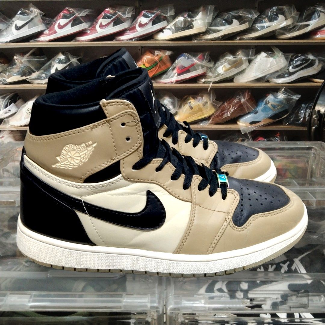 Nike Air Jordan 1 Retro High Black Mushroom Fesyen Pria Sepatu