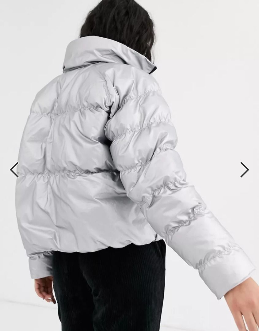 Nike silver puffer store