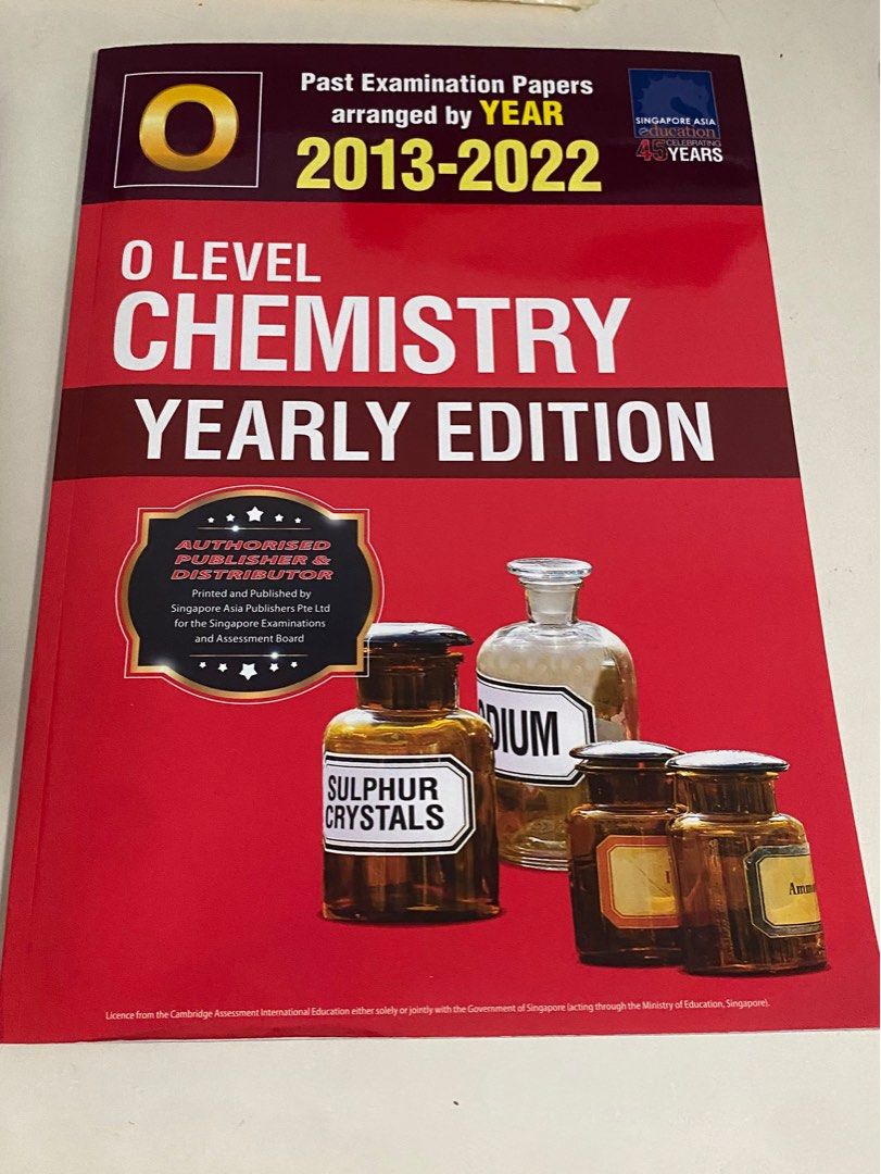 O Level Chemistry Ten Year Series (TYS) Yearly Edition - 2013-2022, Hobbies &amp; Toys, Books ...