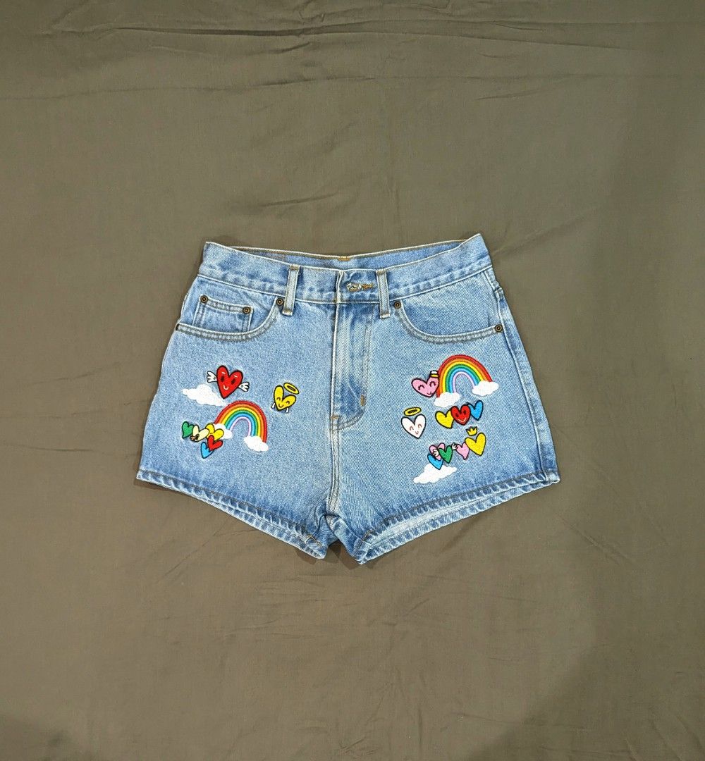 Rainbow on sale jean shorts