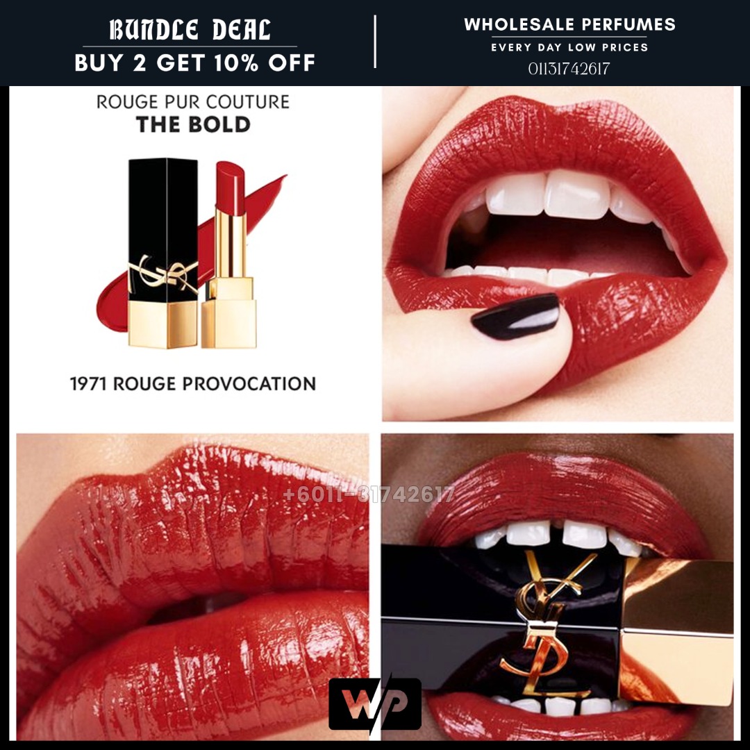 ORIGINAL YSL THE BOLD HIGH PIGMENT SATIN LIPSTICK 1971 Rouge Provocation