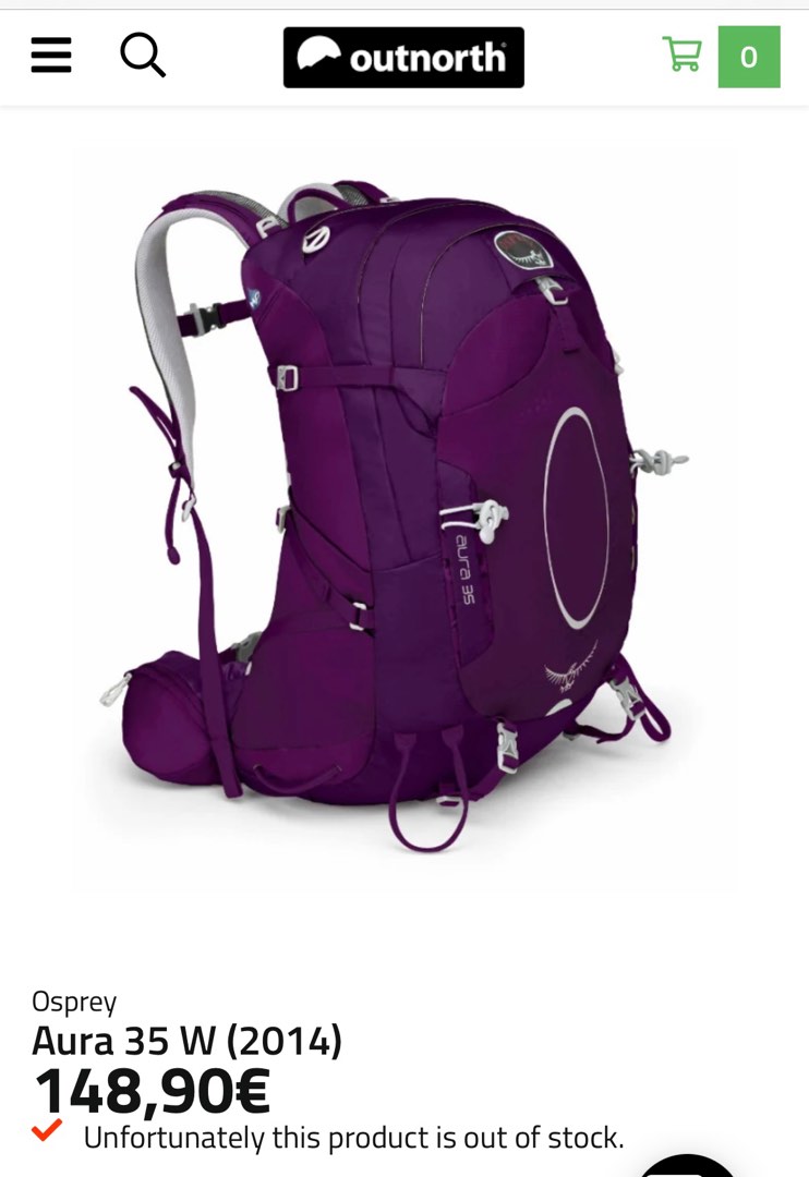 Osprey Aura 35l Backpack Sports Equipment Hiking Camping on