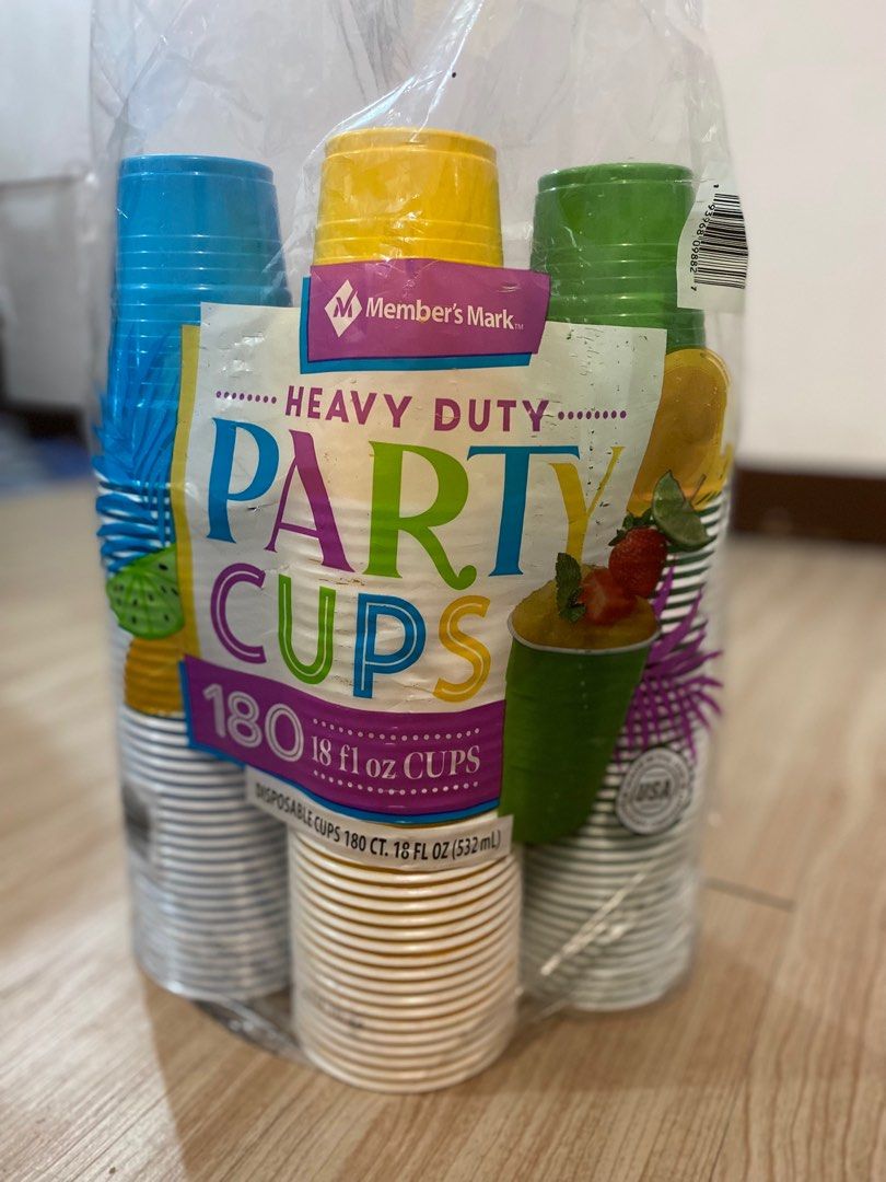 New 180 Count Member's Mark Heavy Duty 18 ounce Party Cups