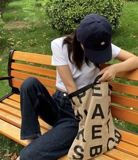 Peachbasket 韓國製手提包-卡其色