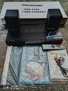PENSONIC DVD PLAYER SET.. 
mine Nio Na GuYs.. 👌👌
(dvd player, 2 speaker,remote,
songbook w/ disc❤️🥰🥰
perfect NgAyoNg Mag papasko❤️🥰🥰