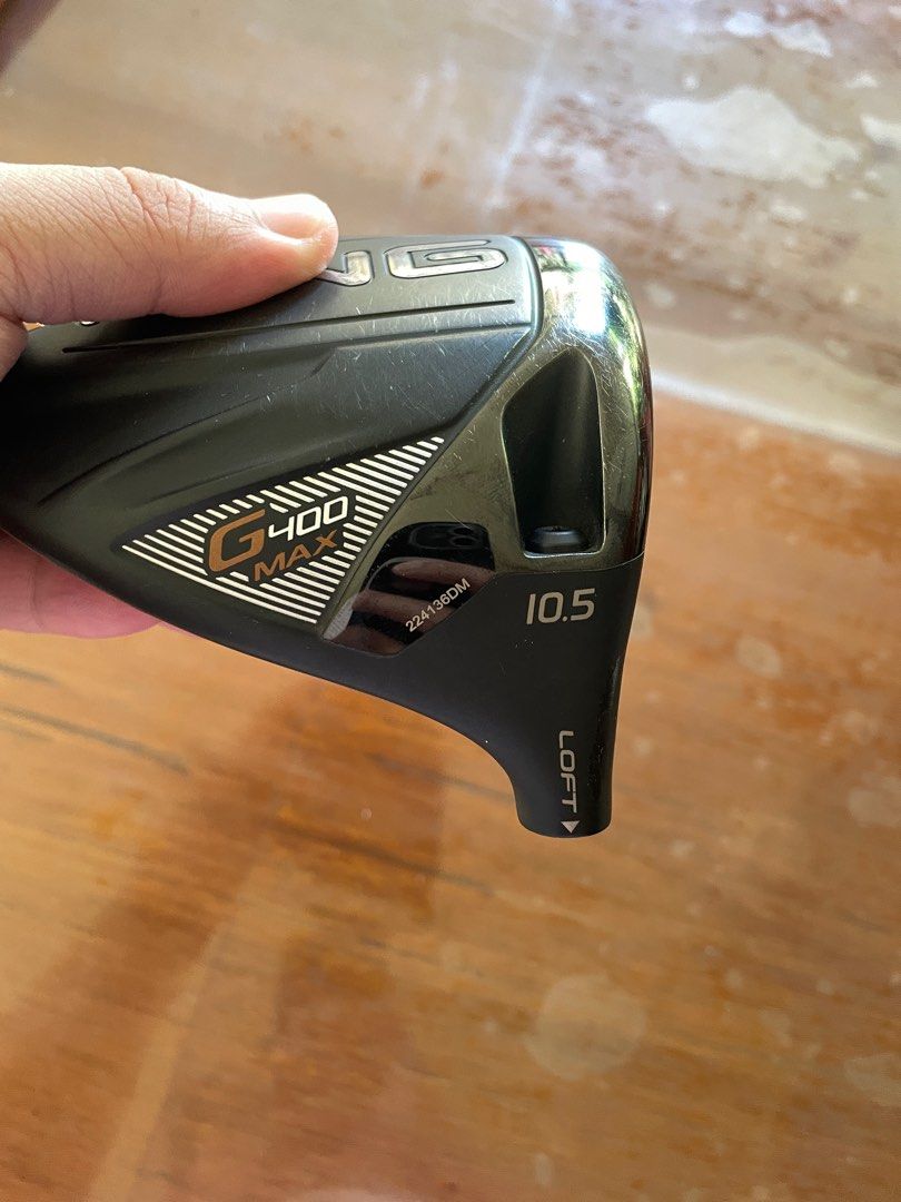 Ping g400 max driver head (Category: Golf) located in Manila. Submitted by kyleramooos (Listing ID 1268181694, Image 2). Description: Ping g400 max driver head only 10.5 degrees adjustable Comes with adaptor and headcover Good condition, no deep scratches or dents 10k Can pair with tour ad HD-5s + 8k.