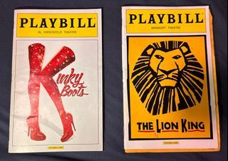 Playbills: Lion King and Kinky Boots