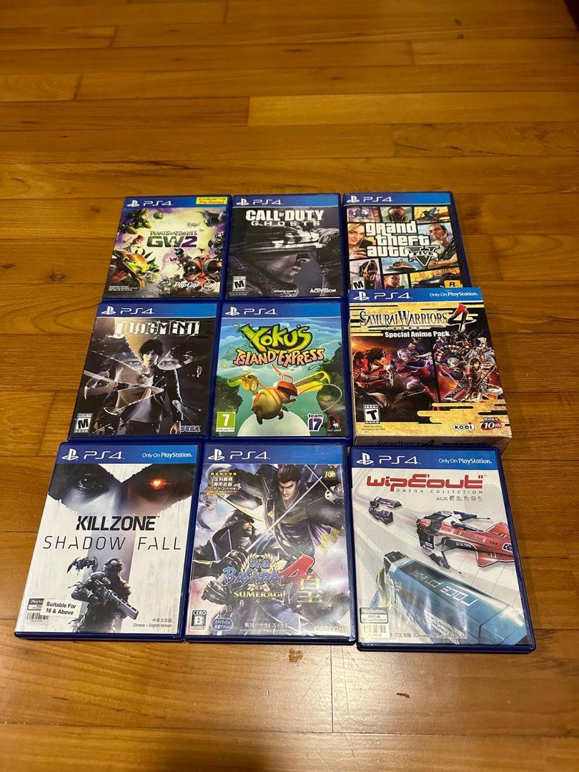 Playstation PS4 Game Lot Plants Vs Zombies Overwatch Call Of Duty Spiderman