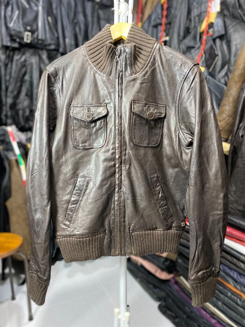 Scotch and soda leather jacket hotsell mens