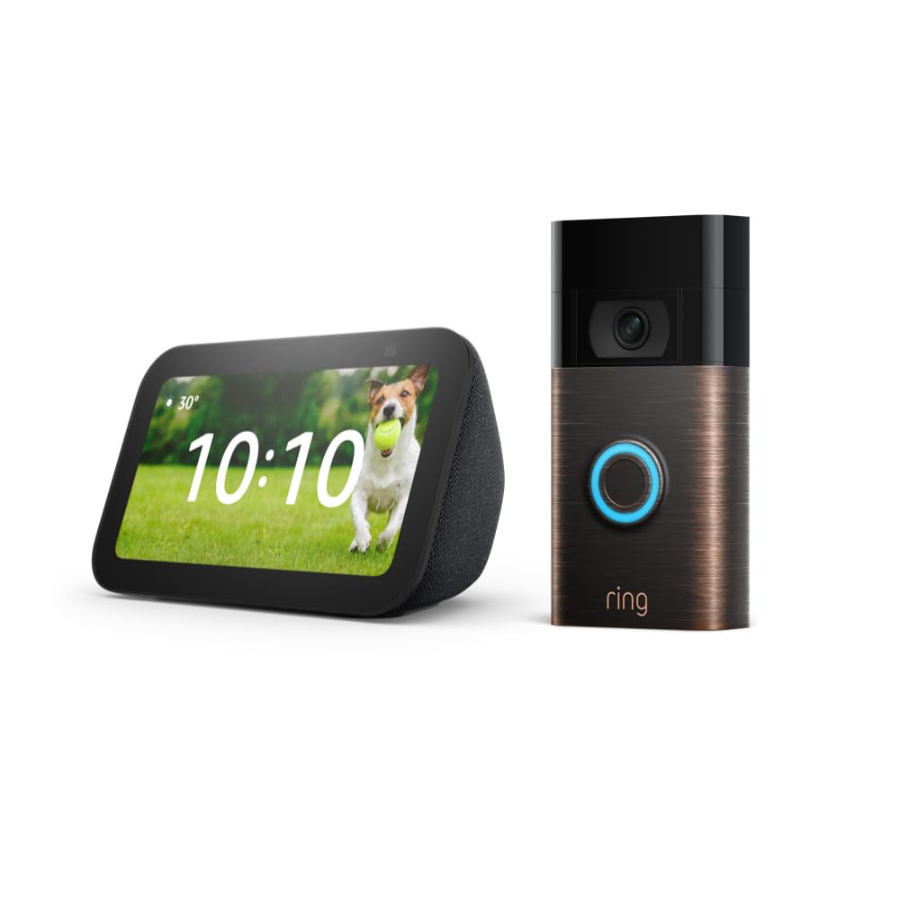 Ring Doorbell (2nd Gen) bundle with Echo Show 5 (3rd Gen), Furniture