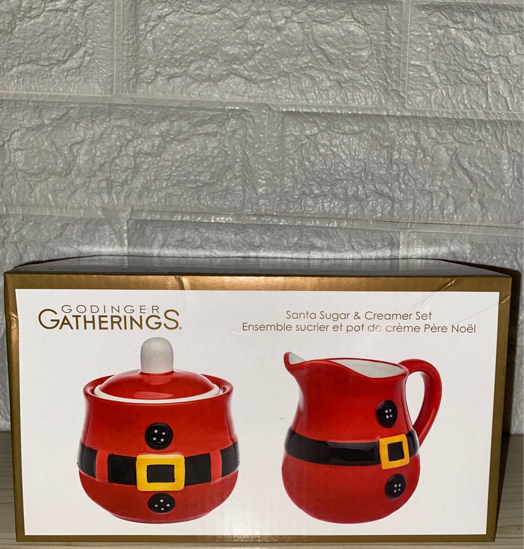 Santa sugar and Creamer set, Furniture & Home Living, Kitchenware