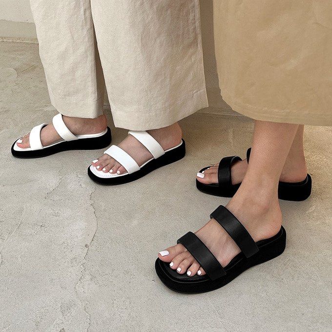 Double strap platform sandals shop