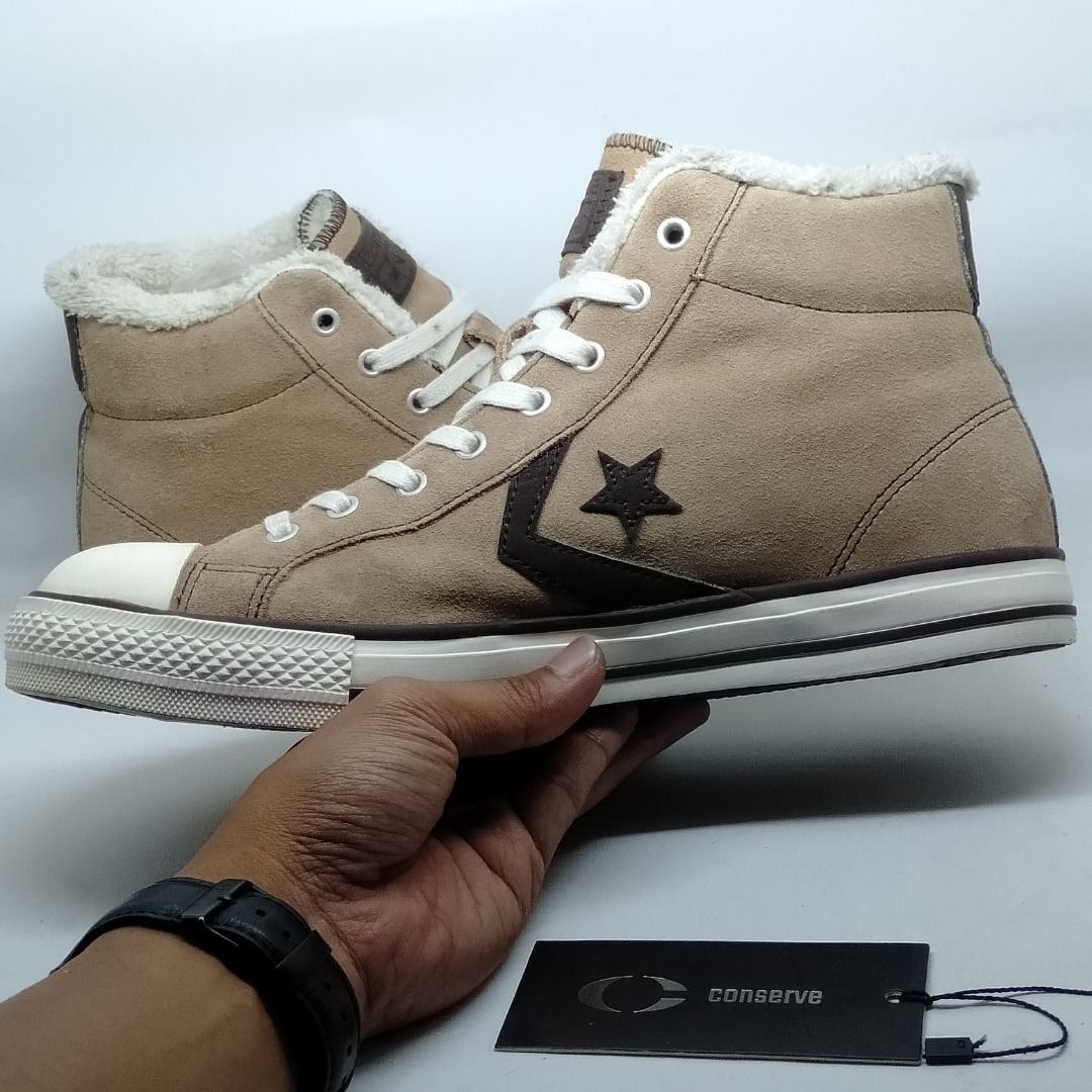 Sepatu Converse Star Player High Brown Leather size 41 Fesyen
