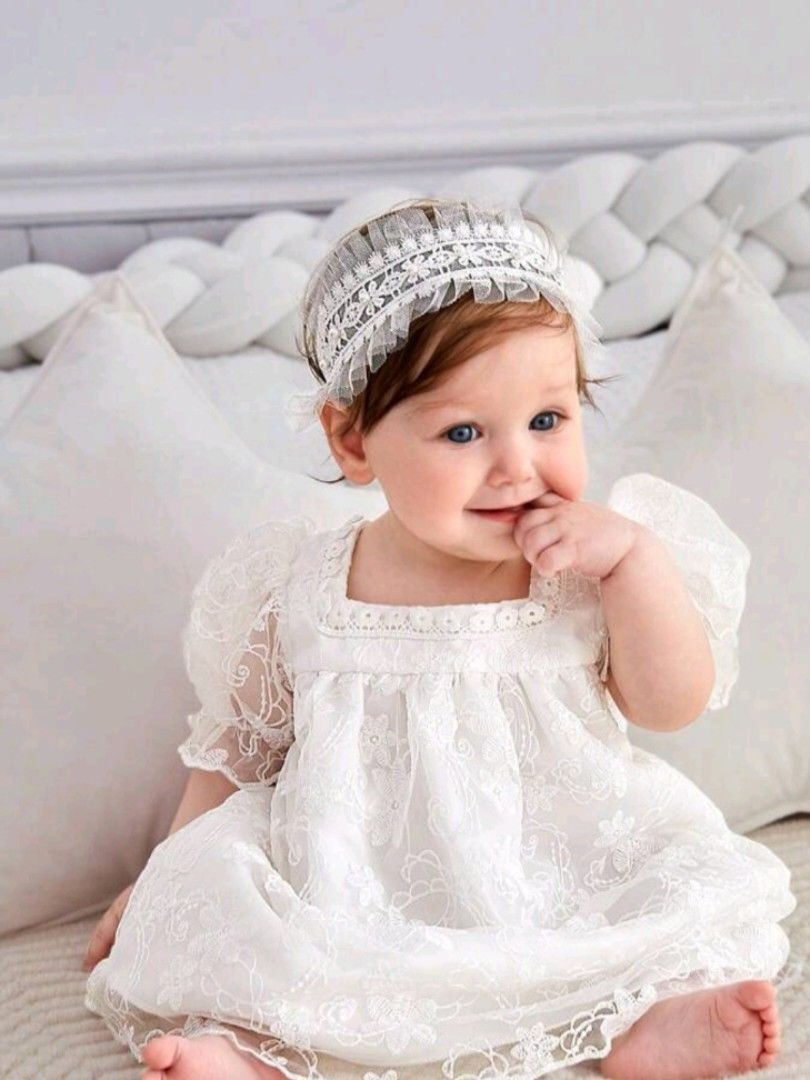 Shein White dress for babies size 12 18 Babies Kids Babies