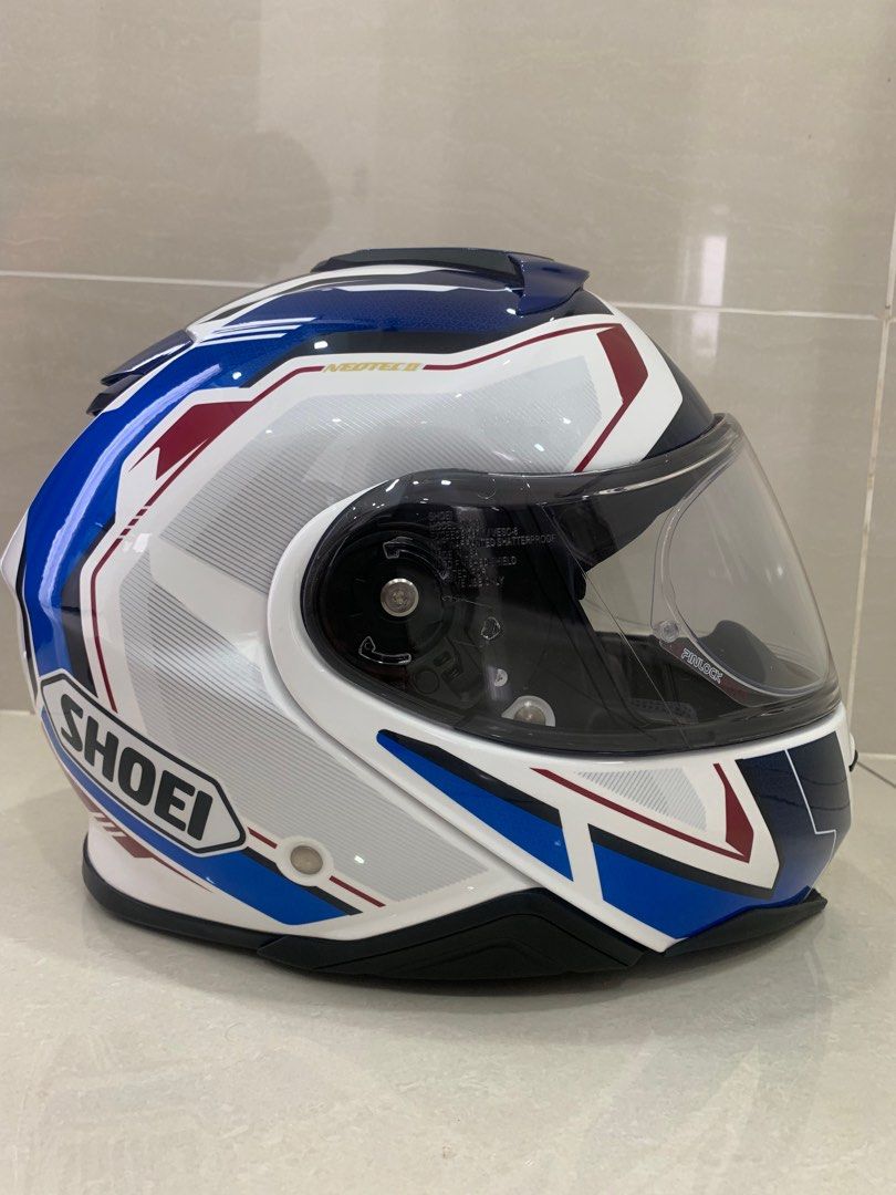 SHOEI (Neotec 2 Respect) Colour Bkue / Ref (Size Medium, Motorcycles ...