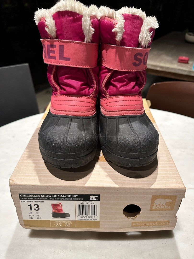 Girls snow boots size sales 13