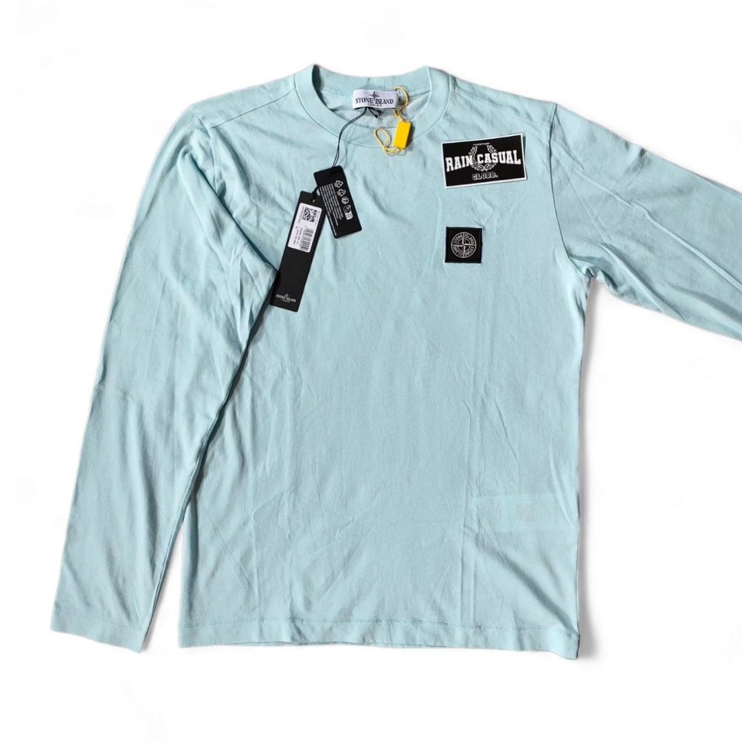 STONE ISLAND JUNIOR LONG SLEEVE MANICA LUNGA ICE BLUE SS23