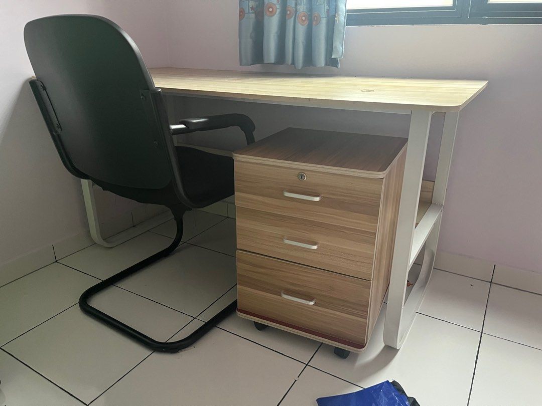 Study table comes with chair and drawer Furniture Home Living