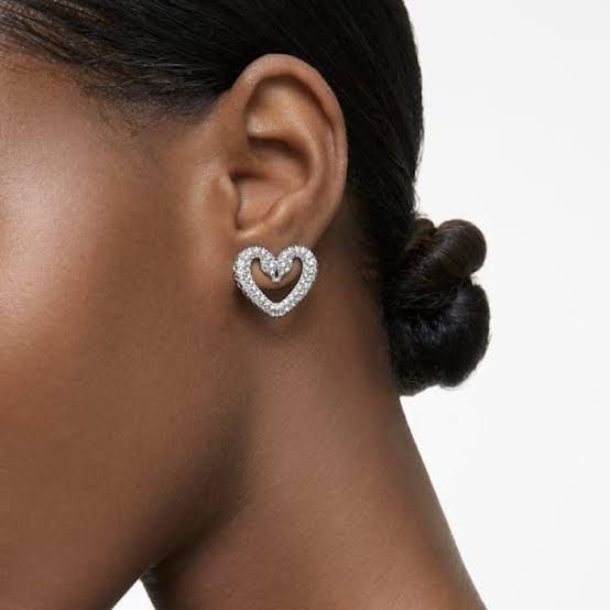Swarovski silver swan earrings online
