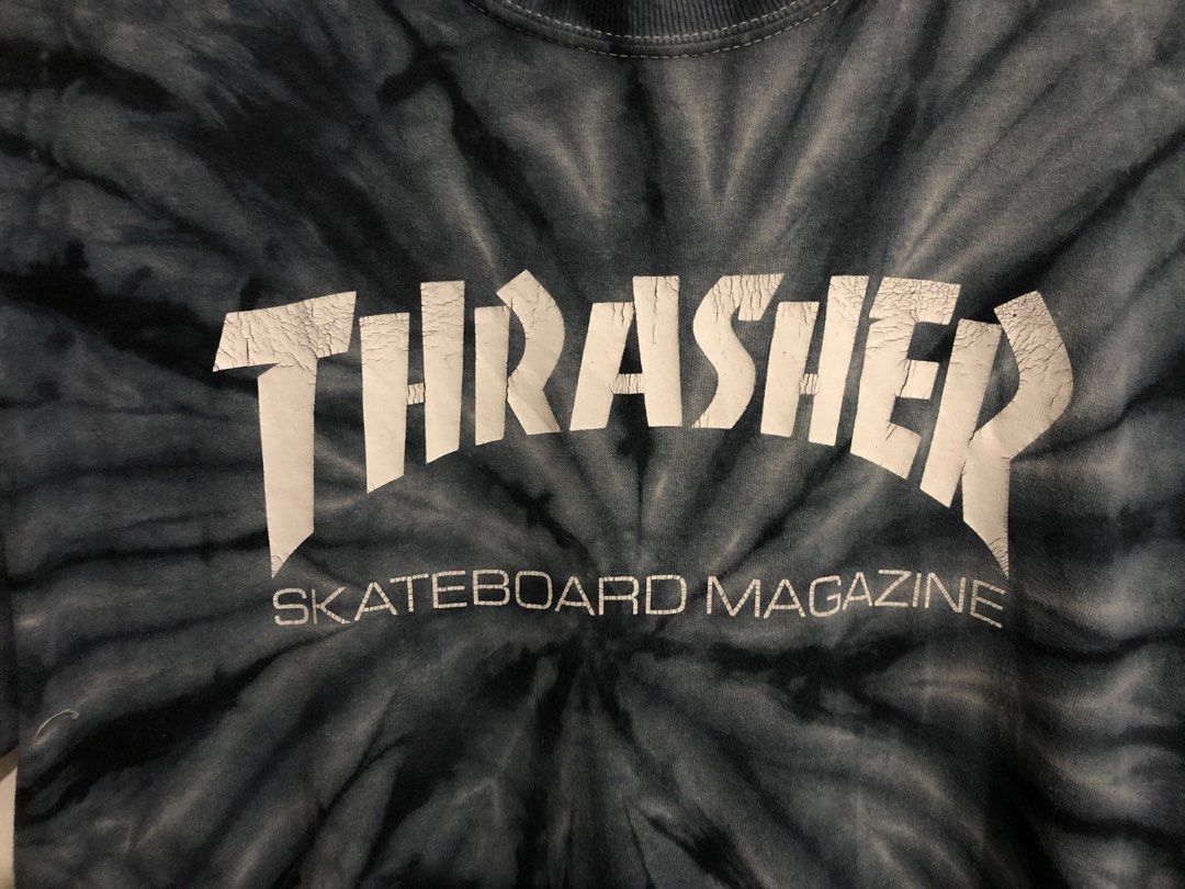 Grey tie top dye thrasher shirt