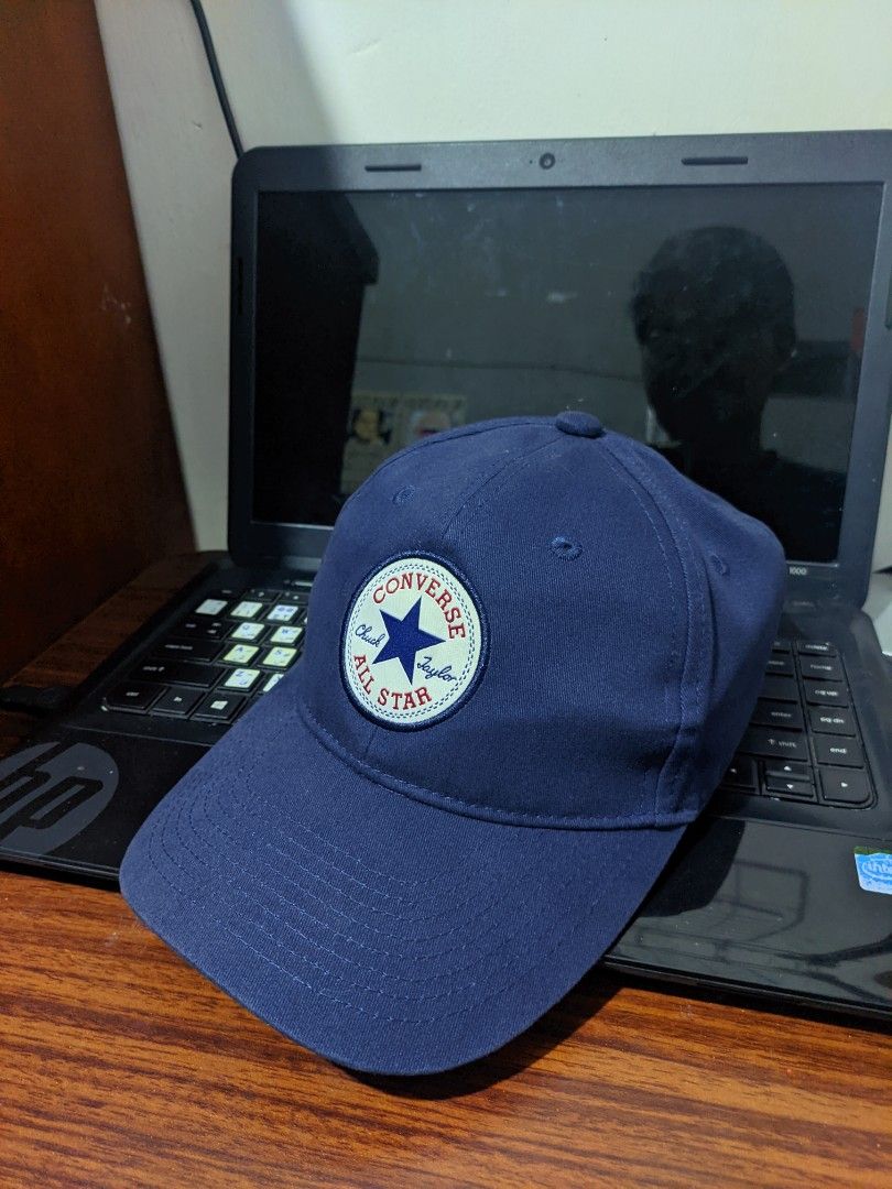 Topi Converse Navy Original Fesyen Pria Aksesoris Topi di Carousell