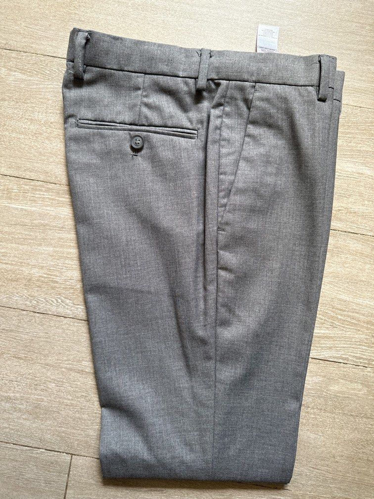 Topman Mens Grey Striped Polyester Trousers Size 36 L27 in Regular But –  Preworn Ltd