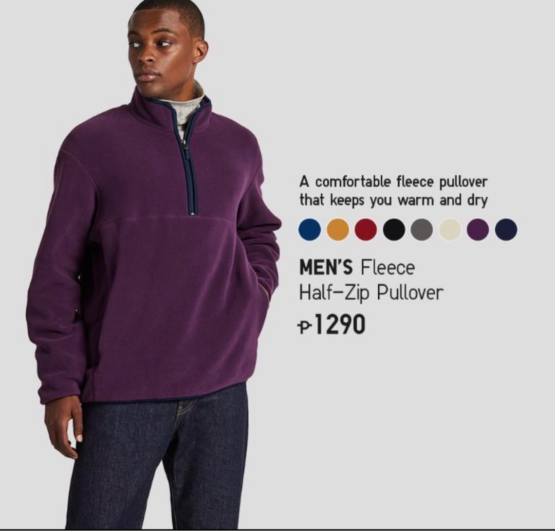 Uniqlo fleece top half zip