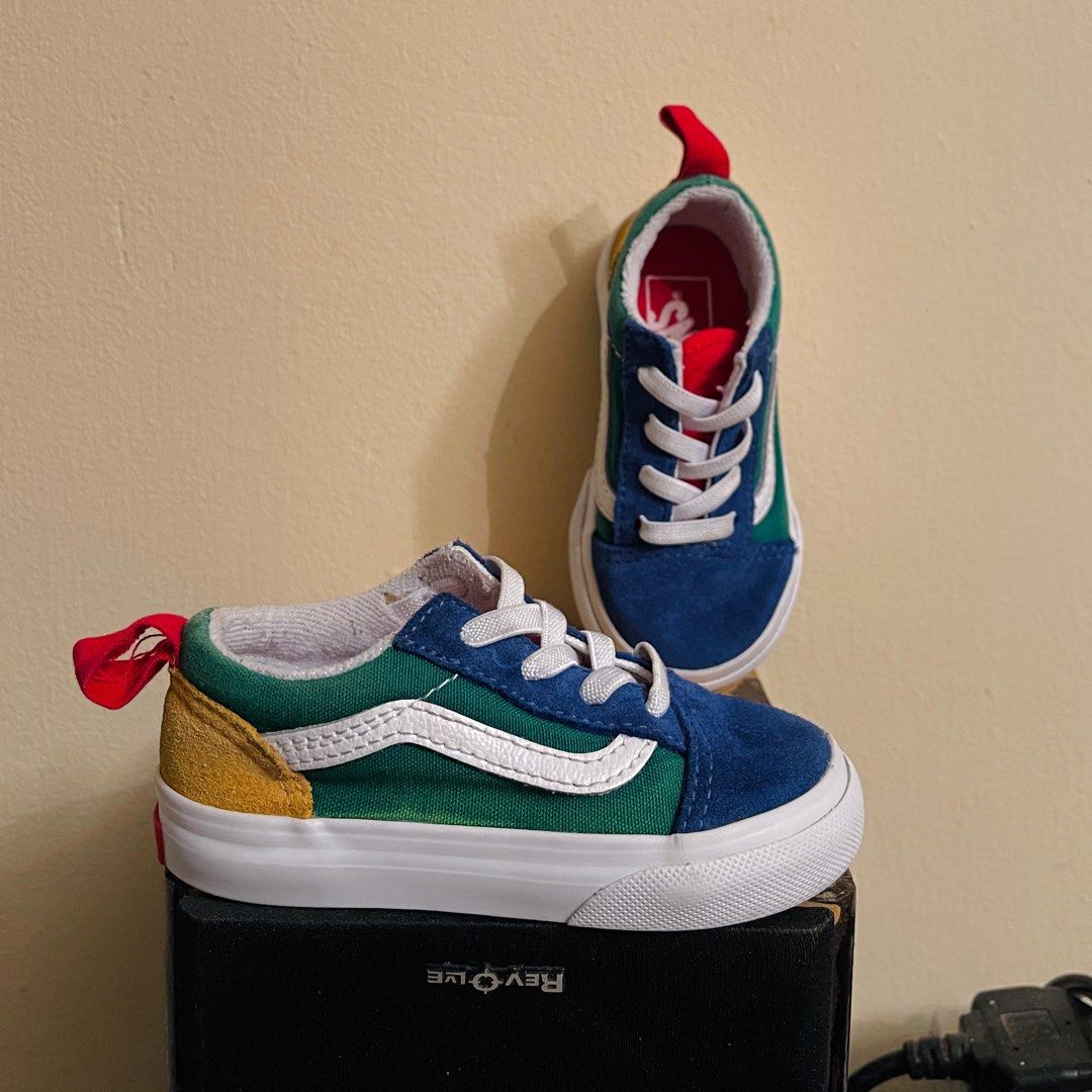 Kids color block vans top