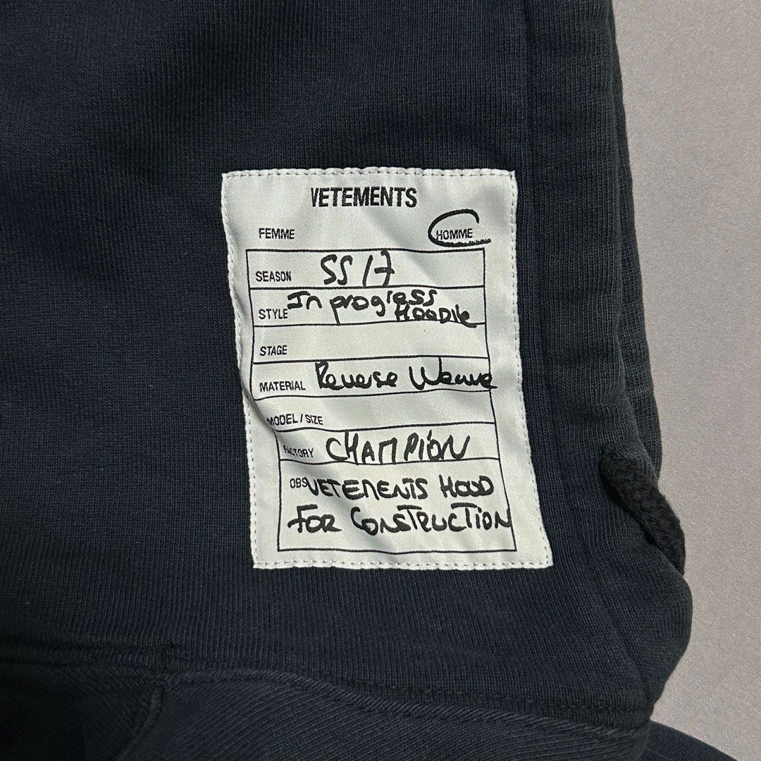 Vetements champion reversible hoodie cheap