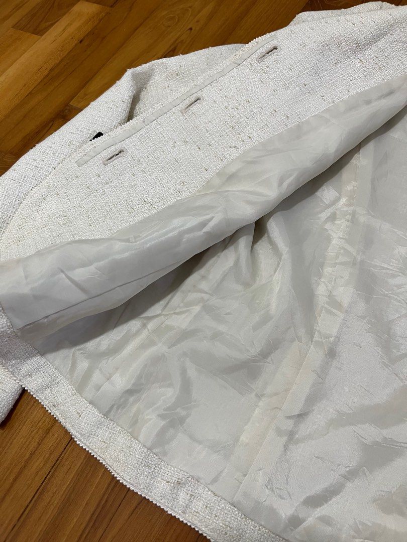 White vintage blazer hotsell