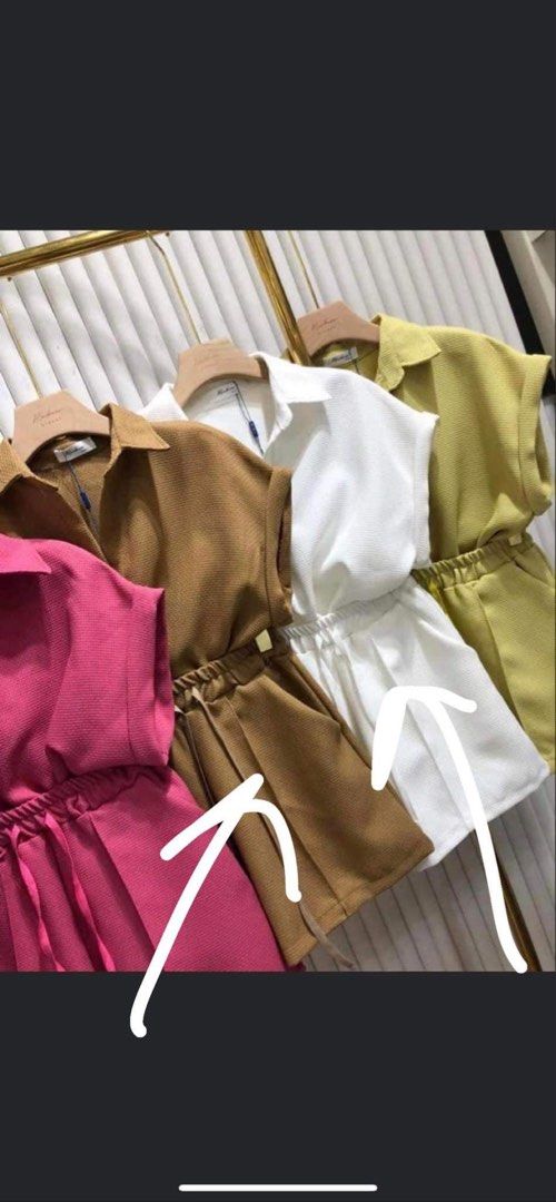 White Coordinates (Category: Sets or Coordinates) located in Manila. Submitted by prtysxychq (Listing ID 1268232831, Image 2). Description: White Coordinates Makapal ung tela, bought in Bangkok. Used twice Bought for 700php Fits Large size.