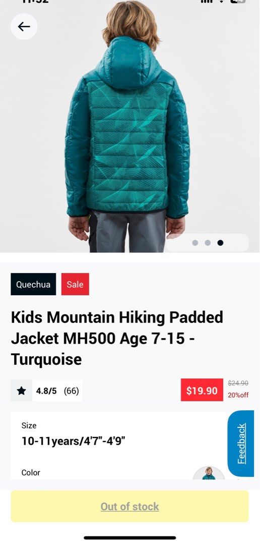 Kids' Hiking Leggings - MH500 Aged 7-15 - Green QUECHUA