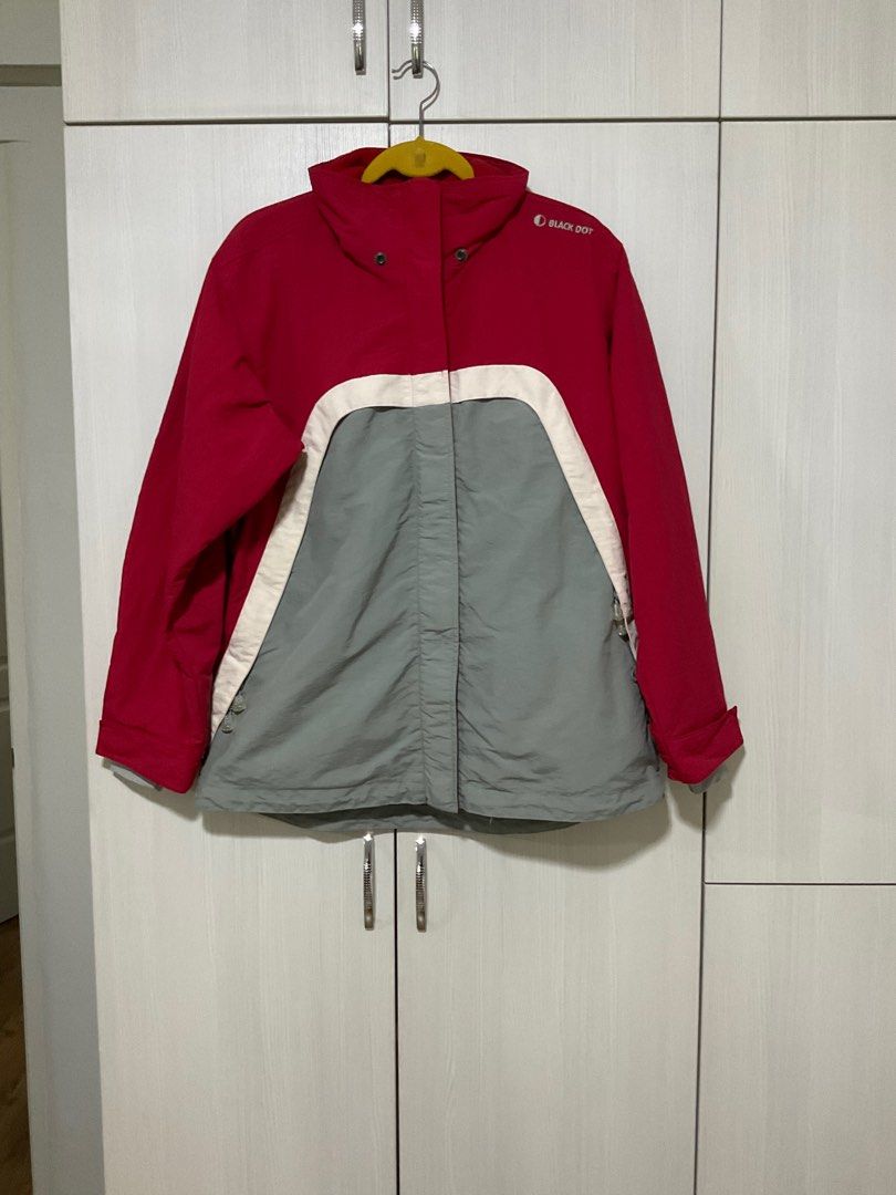 Red and online gray jacket