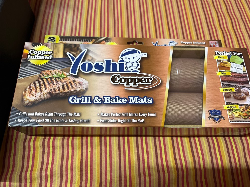 Yoshi Copper Grill & Bake Mats, Furniture & Home Living, Kitchenware